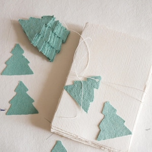 SET OF 10 Christmas Tree gift tags, white tags, Christmas place cards , paper tags, Gift tags, Handmade paper gift tag, , Favor tags,