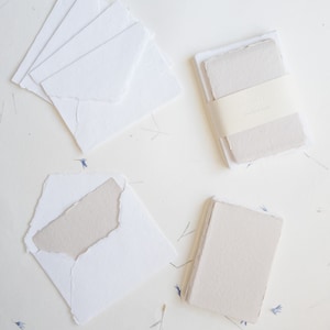 Beige Handmade Deckle Edge  Cotton Paper 4 Bar envelope,  4 BAR Deckle Edge Paper, Invitation Calligraphy Paper, Papier Fait Main,
