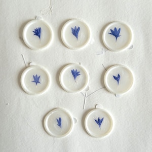 Fiore di mais "" Sigilli di fiori pressati, sigilli di cera autoadesivi, matrimonio fai da te, sigilli di cera di fiori, sigilli di cera, adesivi sigillo di cera di nozze