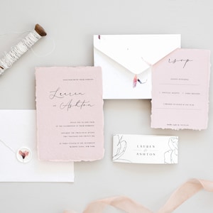 10er-Set A6, 5x7 Papier mehrfarbiges handgemachtes Deckle Edge Papier und Umschlag, Hochzeitseinladung, handgemachtes Cotton Rag Papier, Baumwollpapier