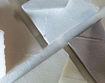 Handmade Deckle Edge Envelop, Handmade Cotton Rag Envelopes paper, Invitation Paper, Calligraphy Paper, Handmade Paper,