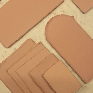 Clay, terra cotta, Pack of 10 Deckle Edge Paper Set & Envelopes, Wedding Invitations Paper, Handmade Paper, Luxury Rustic Invitation Paper