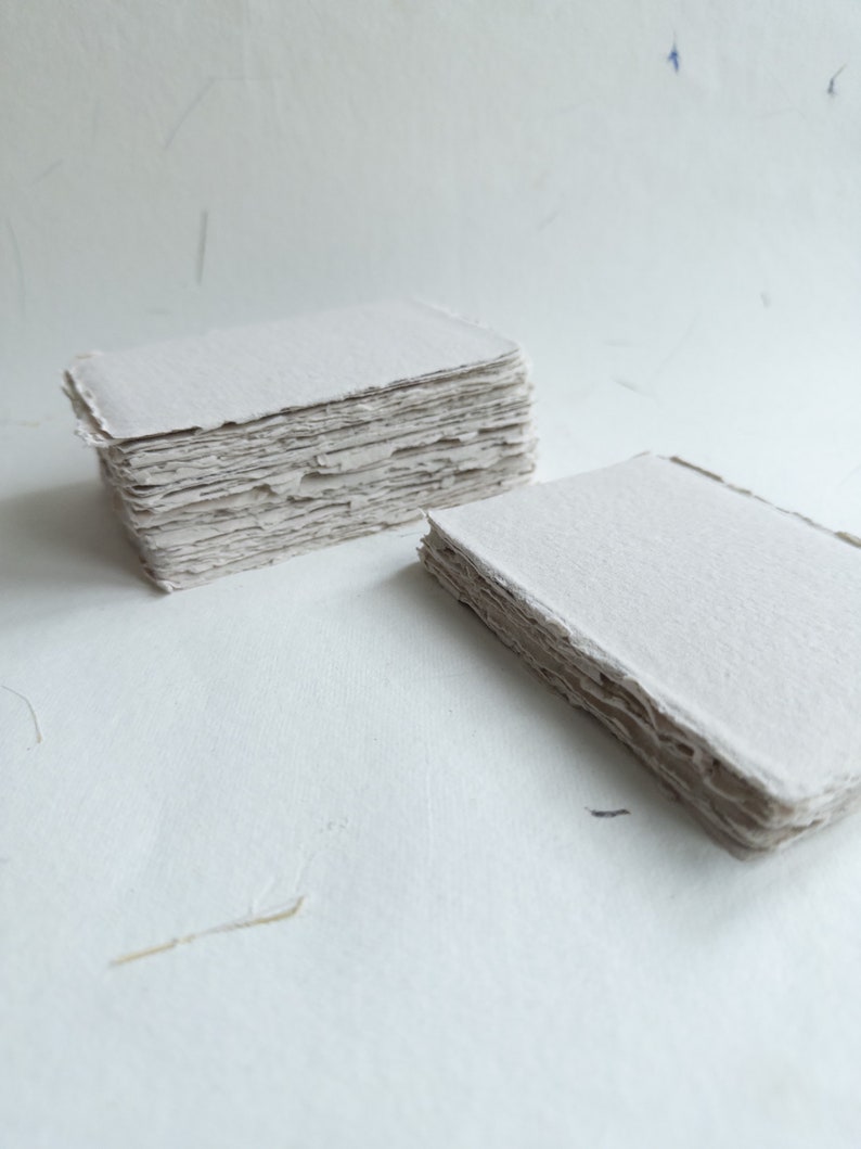 Soft White, blush, dusty blue, luscious, beige Handmade Deckle Edge Paper 4Bar, 4 BAR Deckle Edge Paper, invite Paper, Handmade Paper, image 5