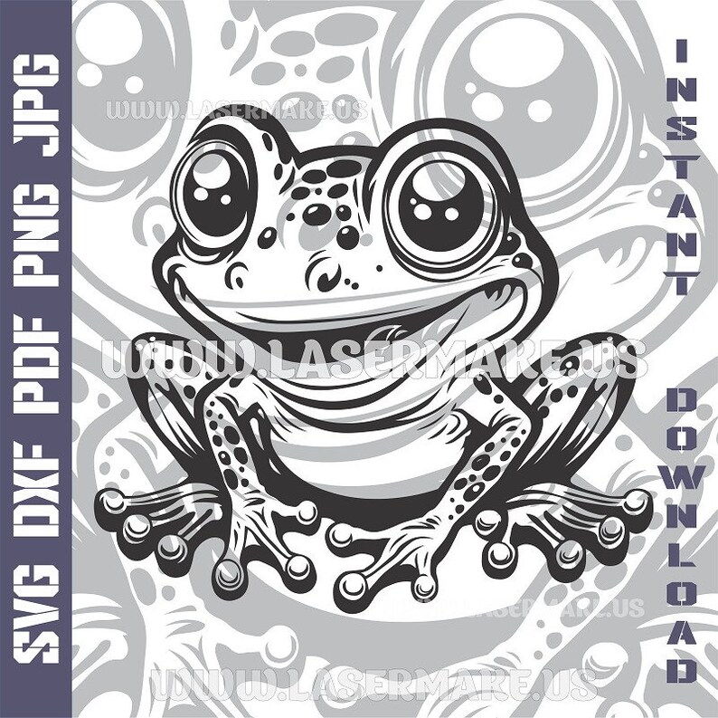 Funny Frog SVG File Cut File for Cricut Printable Png SVG Dxf Cut Files