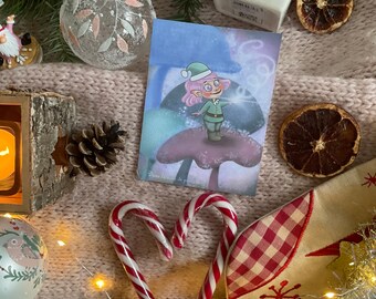 Christmas magic elf card
