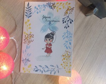 Carte anniversaire personnalisée fait main