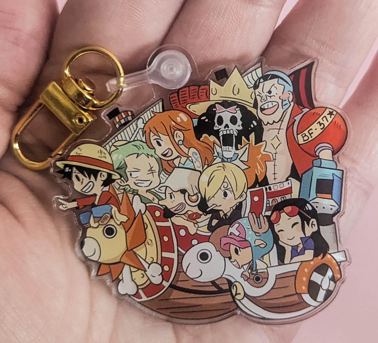 One Piece Acrylic Keychain – Anime Bag Charm, Straw Hat Pirates Key Ring, Cute Kawaii Anime Accessory Gift