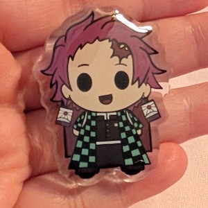 Tanjiro Demon Slayer Acrylic Pin, Anime Character Enamel Badge, Collector&#39;s Accessory, Perfect Gift for Demon Slayer Fans