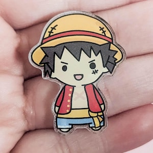 Luffy Acrylic Pin: Vibrant One Piece Anime Accessory