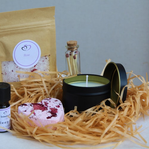 Bath and Candle Gift Set Etsy UK