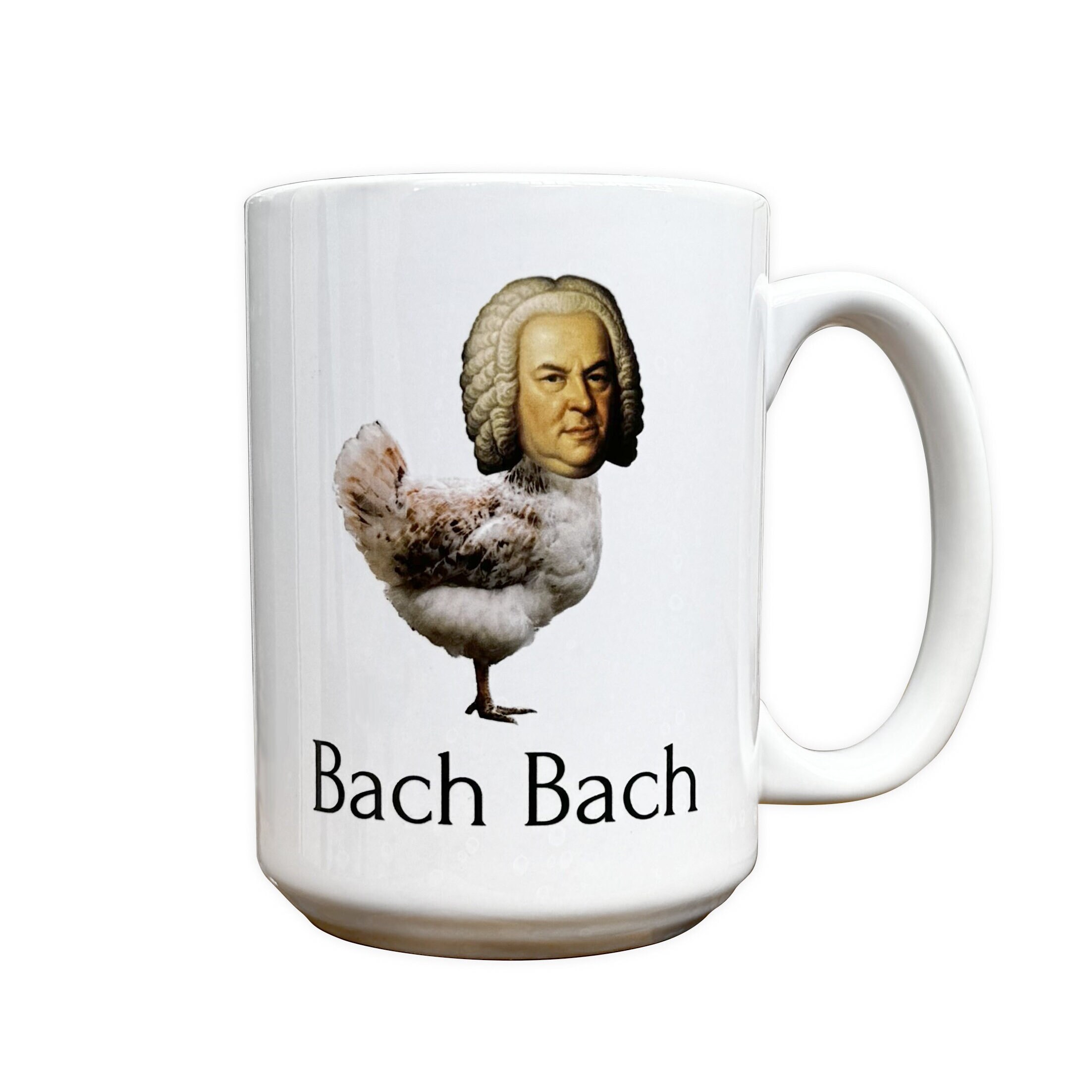 Funny Classical Music Coffee Mug - Bach Bach - Musician Gifts for Classical Music Lovers and Music Teachers
