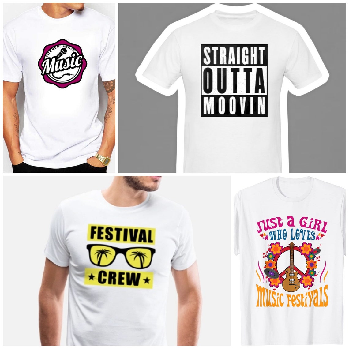 Personalised Festival T-shirts Festival T-shirt Personalised | Etsy