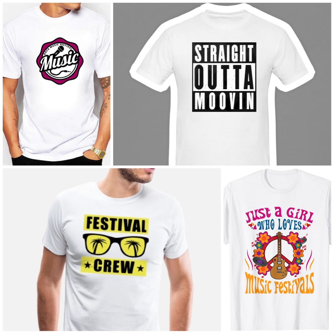 Personalised Festival Tshirts Festival Tshirt Personalised Etsy