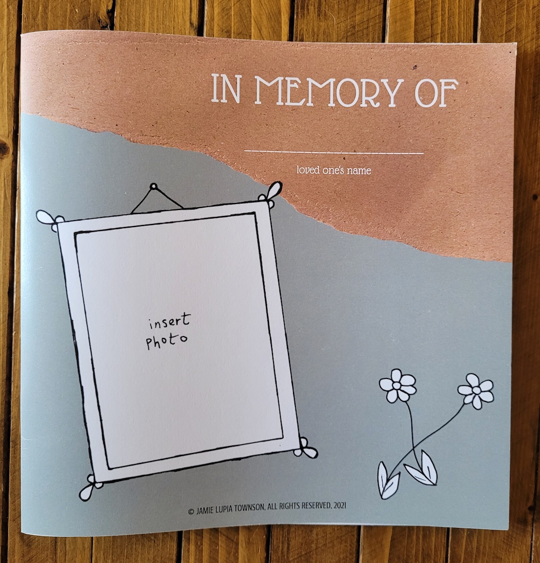 In Memory Note Paper In Memory of Journal | DIY Memory Book | Guided Grief Journal | Grief ...