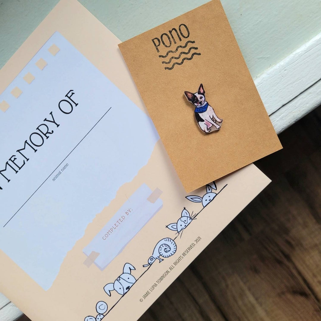 Pet Memory Book Animal Memorial Pet Loss Pet Memory Book Pet Sympathy