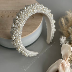 Bridal pearl headband, bride accessory, wedding/hen do - as seen on Coronation Street!!!