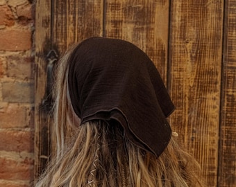 ORGANIC Cotton Bamboo Hippie Boho Bandana, Square Head Scarf, Bohemian Hair Wrap, hippie gift, stocking stuffer, pet dog scarf, handkerchief