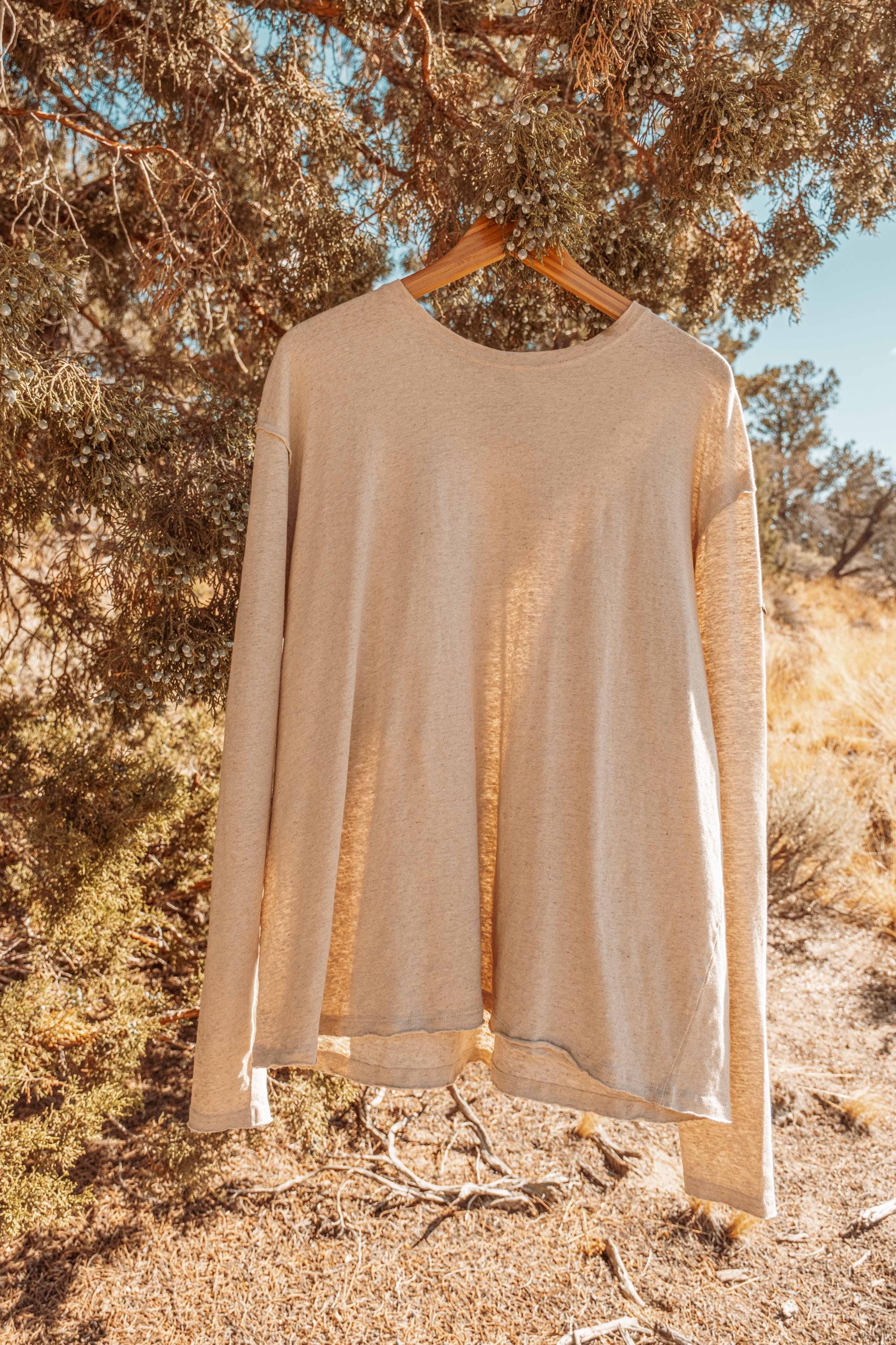 UNISEX HEMP + Organic Cotton Oversized Long Sleeve T-shirt, Women's ...