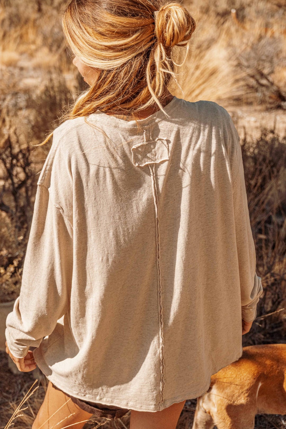 UNISEX HEMP + Organic Cotton Oversized Long Sleeve T-shirt, Women's ...