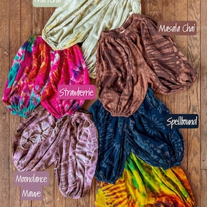 Pantalones hippies bohemios para niños, aptos para pañales de tela, holgados, con cintura elástica y cómodos pantalones harén para recién nacidos, niños pequeños y jóvenes, estilo bohemio.