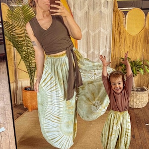 Genie Pants for Men + Women, Flowy Boho Fesival Pants, Hippie Yellow Tie Dye Harem Unisex Pants XS-5X Handmade Free Spirit, yoga pants