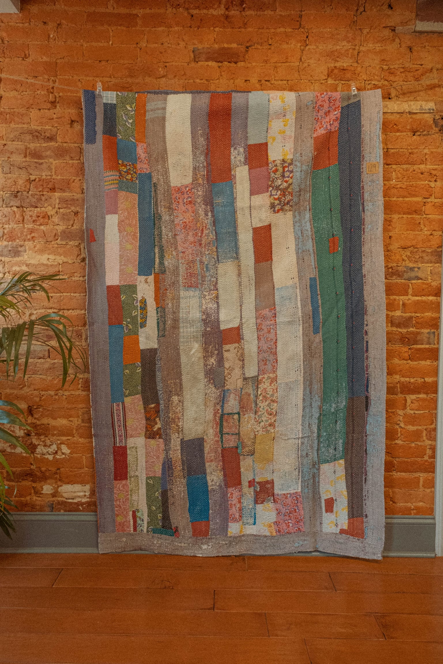 Vintage XXL Hand Patchwork Reversible Kantha Quilt, Blanket, Wall ...