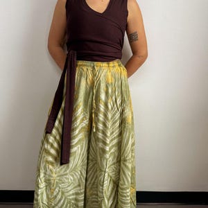 Organic EcoVero Stretchy Yoga Wrap Top, Natural Fiber Prana Wear, Festival Clothing, Wrap Vest Top, Multiway tie top, Handmade Yoga Top PLUS Black Bean