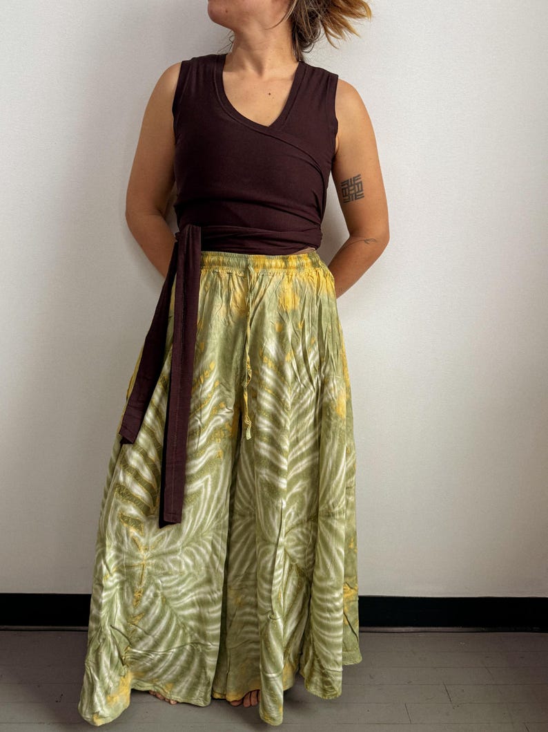 Organic EcoVero Stretchy Yoga Wrap Top, Natural Fiber Prana Wear, Festival Clothing, Wrap Vest Top, Multiway tie top, Handmade Yoga Top PLUS Black Bean