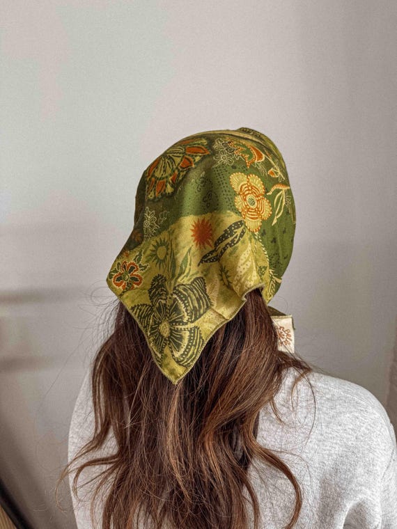 Boho Floral Bandana, Hippie Boho Headscarf
