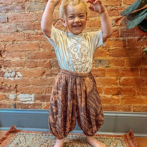 Kids Tie Dye Baggy Cloth Diaper Friendly Pants, Flowy Elastic Waist Cozy Harem Pants for Newborn Baby Toddler Kid Youth, Boho Baby