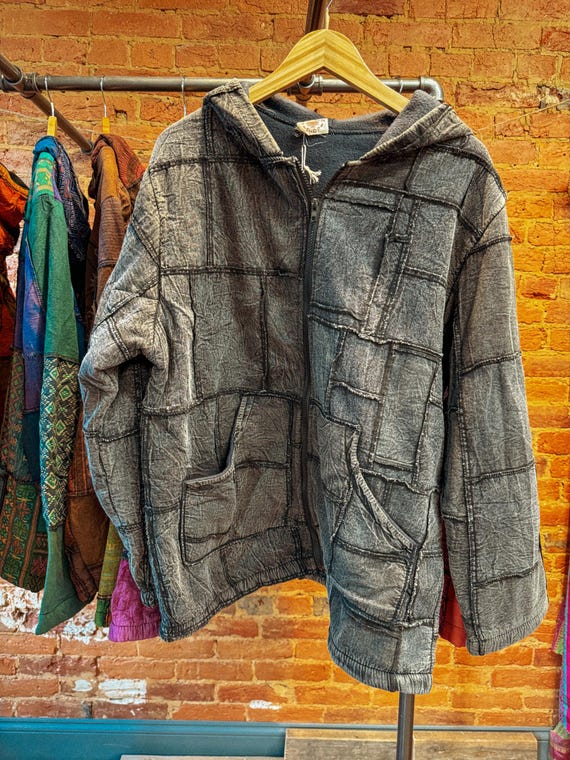 Men's Women's Earthy Unisex Hippie Patchwork Jacket Men's Women's Earthy Unisex Hippie Patchwork Jacket