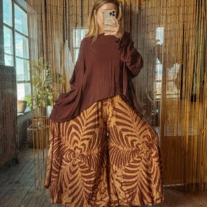 Bohemian Bodhi Free Flow Tie Dye Pants, Free Spirit Wide Leg Flare Palazzo Pants, Hippie Handmade Pants XS-4X Earthy Style Goddess Pants