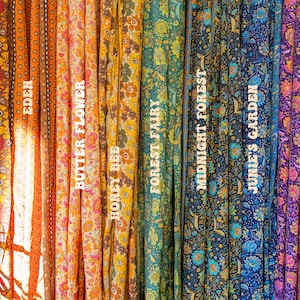 Recycled Silk Sari Boho Scrunchies, Bridesmaid Gift, Hair Scrunchies, Vegan Gift Handmade, 70s Hippie Pattern Scrunchies, Stocking Stuffer image 8