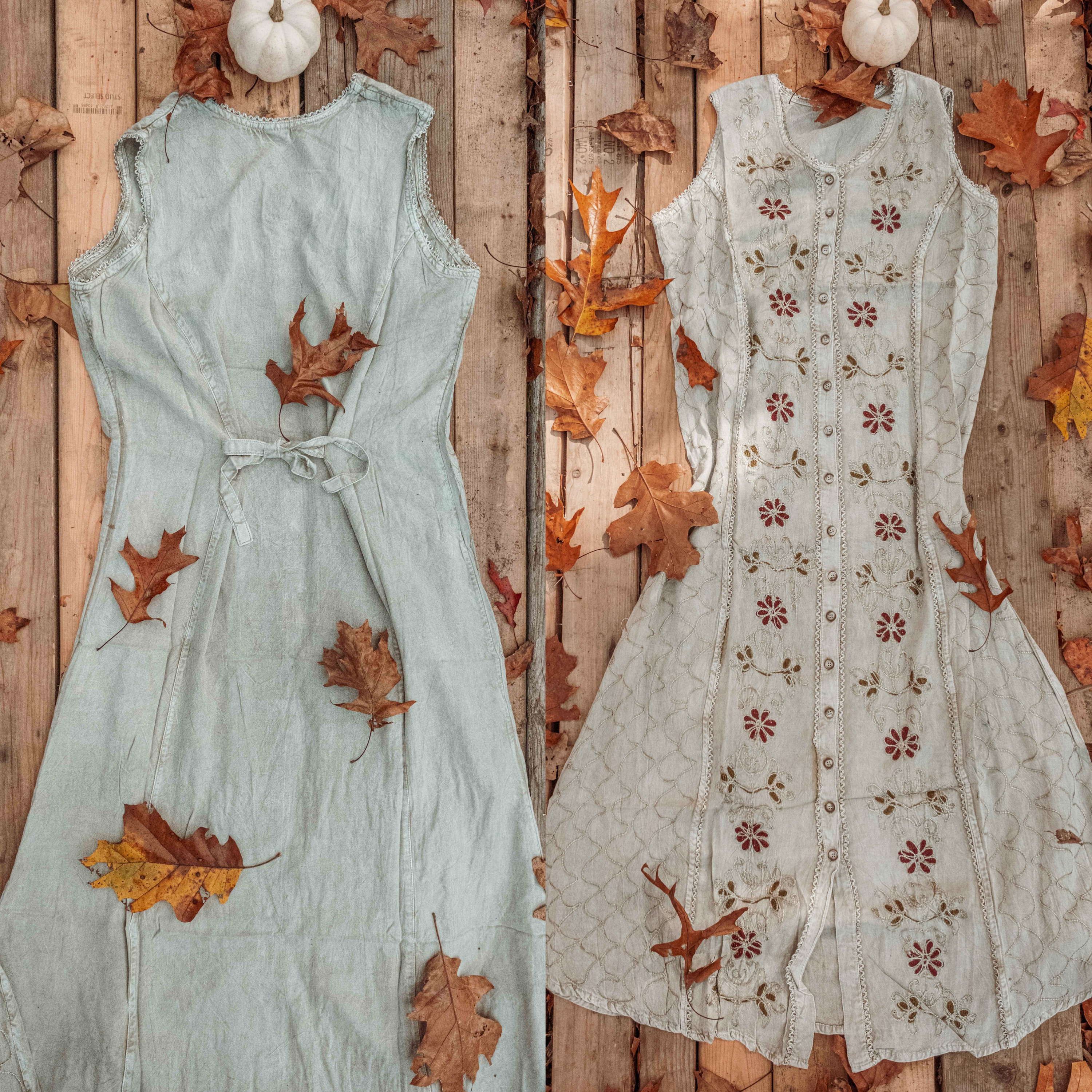 cotton duster dress Cotton/Poly Snap Front Duster