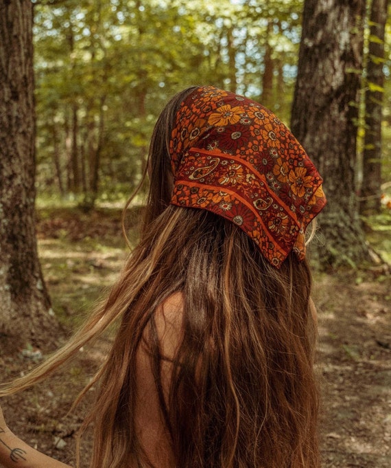 Silk Hippie Boho Bandana Head Scarf Bohemian Hair - Etsy