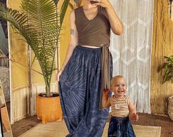Unisex Mens Womens Flowy Boho Festival Pants, Hippie Tie Dye Harem Unisex Pants XS-5X Handmade Free Spirit, yoga Genie pants