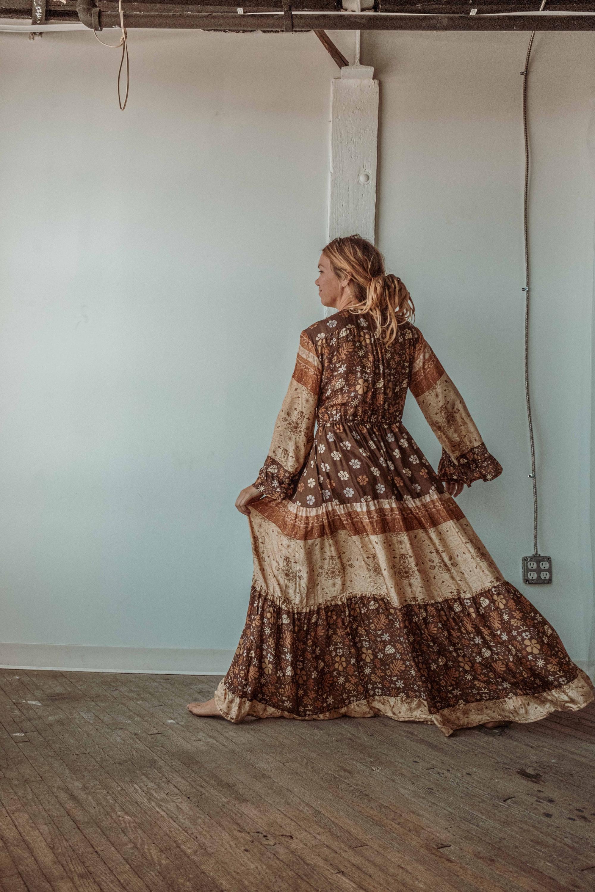 Desert Solstice Hippie Boho Maxi Dress