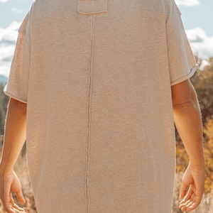 Unisex HEMP + Organic Cotton Oversized T-shirt, Men's Women's Hemp Boho ...