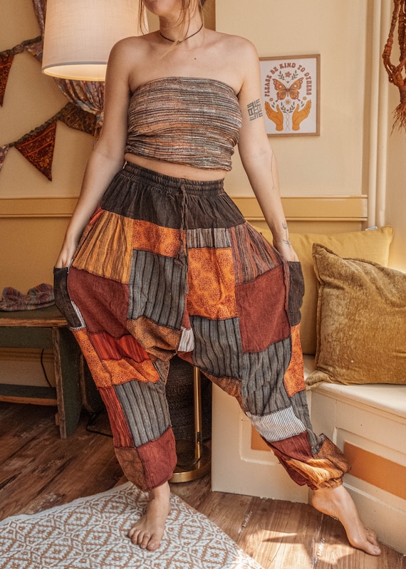 Patch Harem Pants Unisex Patch Harem Pants Unisex