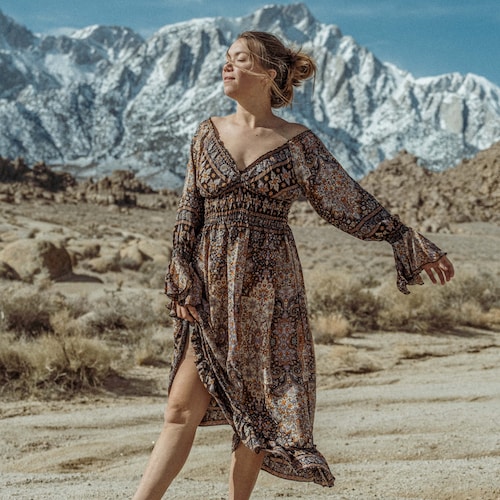 fall boho midi dress Arden Boho Midi Dress main image 1