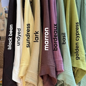 Boho Organic Bamboo Cotton Crop Tee, Hippie Bohemian Style Crop Top Boxy Earthy flowy style top, neutral organic style top, plant based PLUS image 10