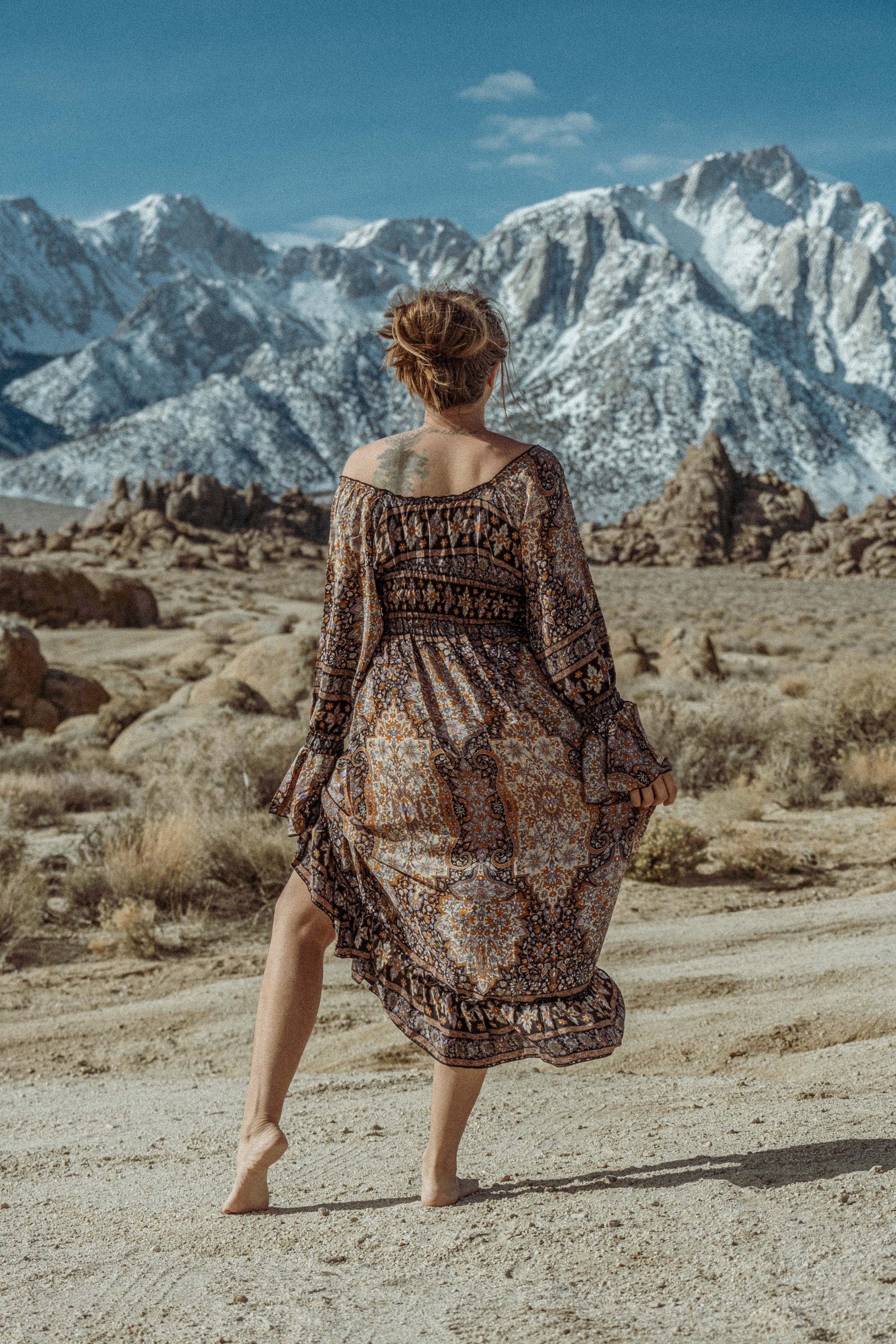 Spell Styl Boho Spell Style Midi Dress, Comfortable Bohemian Chic Dress, Long ...