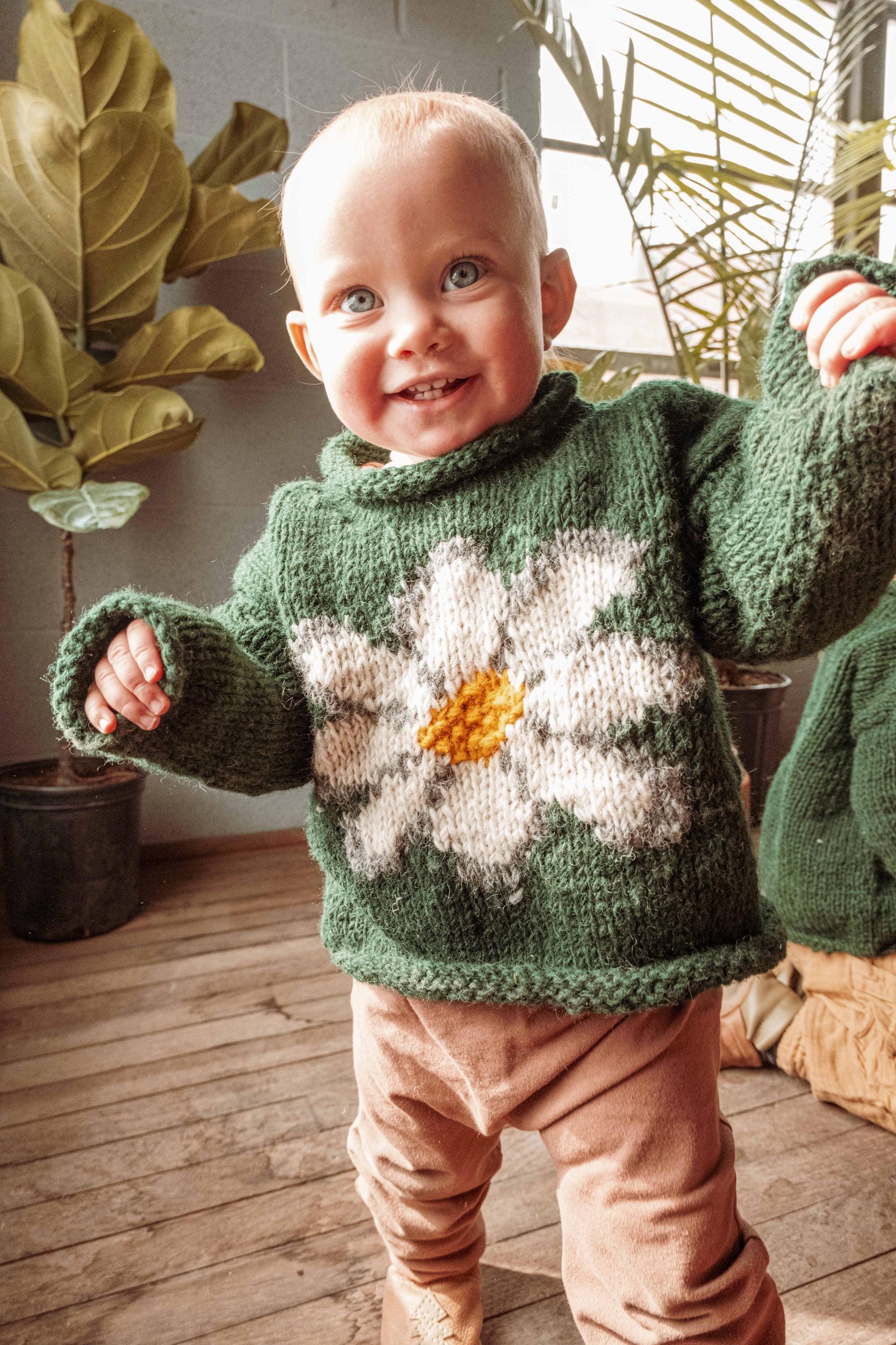 Wool Flower Sweater - Etsy Wool Flower Sweater - Etsy