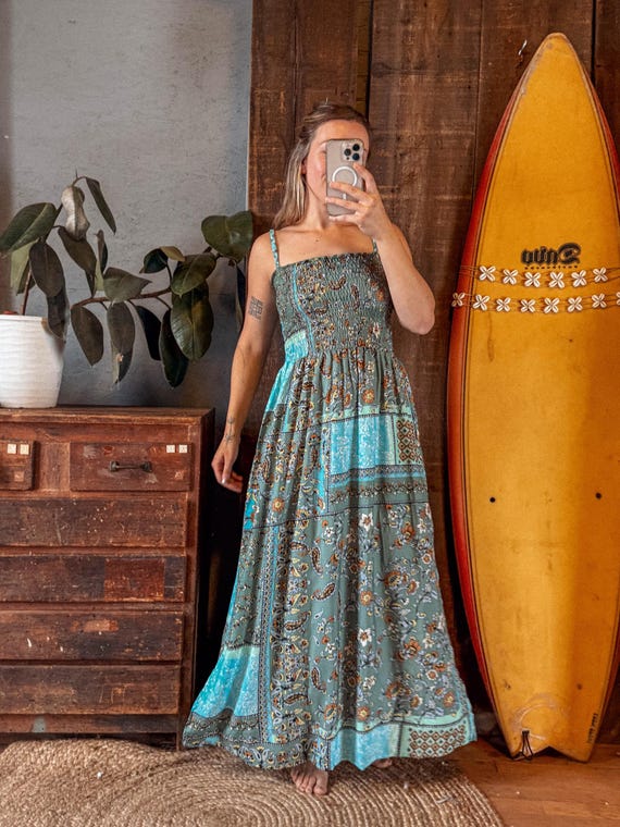 boho summer dresses plus size Womens Plus Size Summer Dress Square Neck Short Sleeve Boho Beach Floral Printed Dress with Pockets