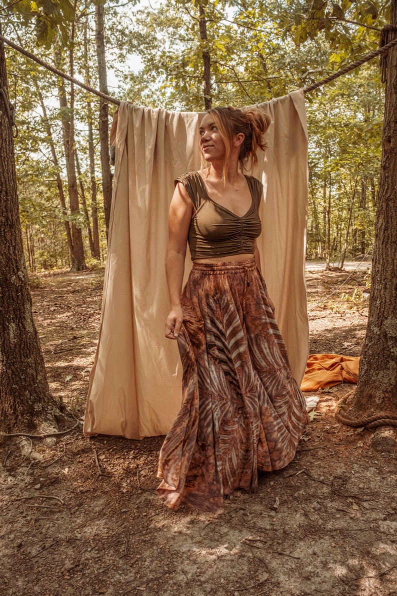 Bohemian Bodhi Free Flow Tie Dye Pants, Free Spirit Wide Leg Flare Palazzo Pants, Hippie Handmade Pants XS-4X image 10