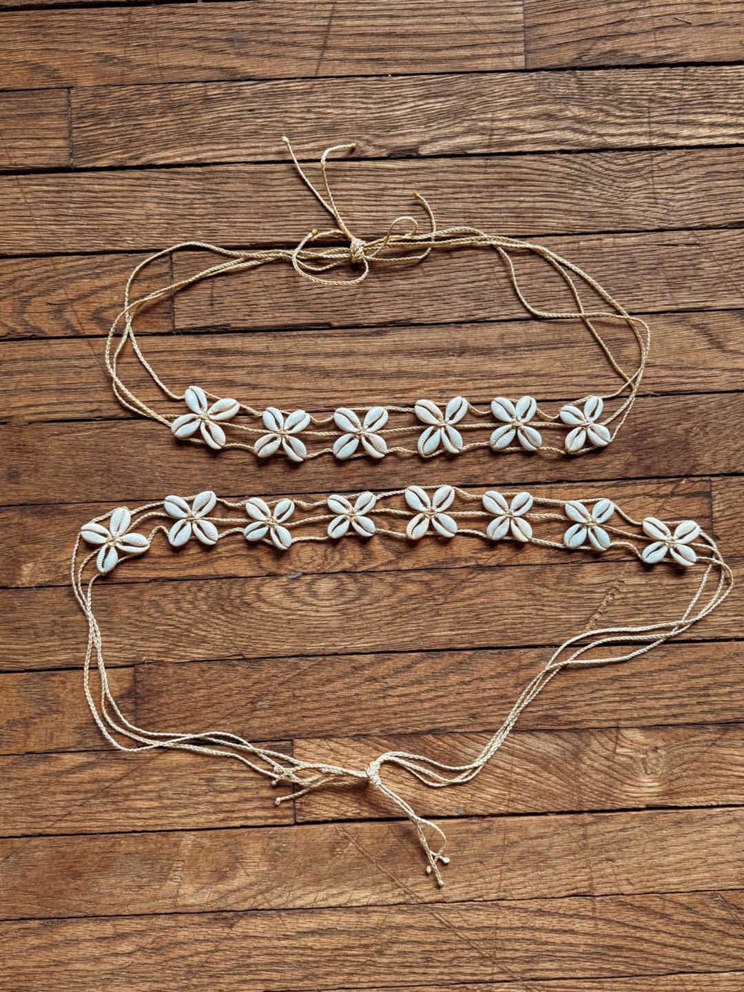 Surf Flower Shell Belt, Beachy Boho Belt Headband Accessory  display picture 1