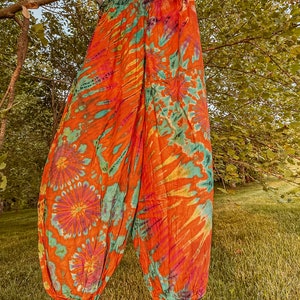 Hippie cloth pants long - cozy batik hippie pants handmade