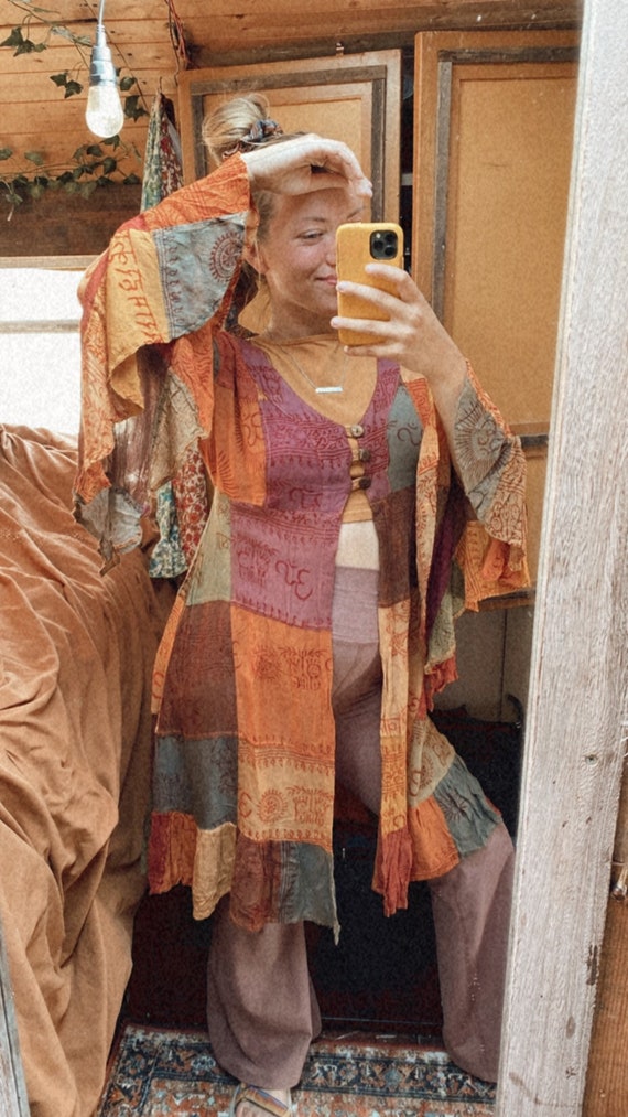 Bell sleeve duster cardigan cheap