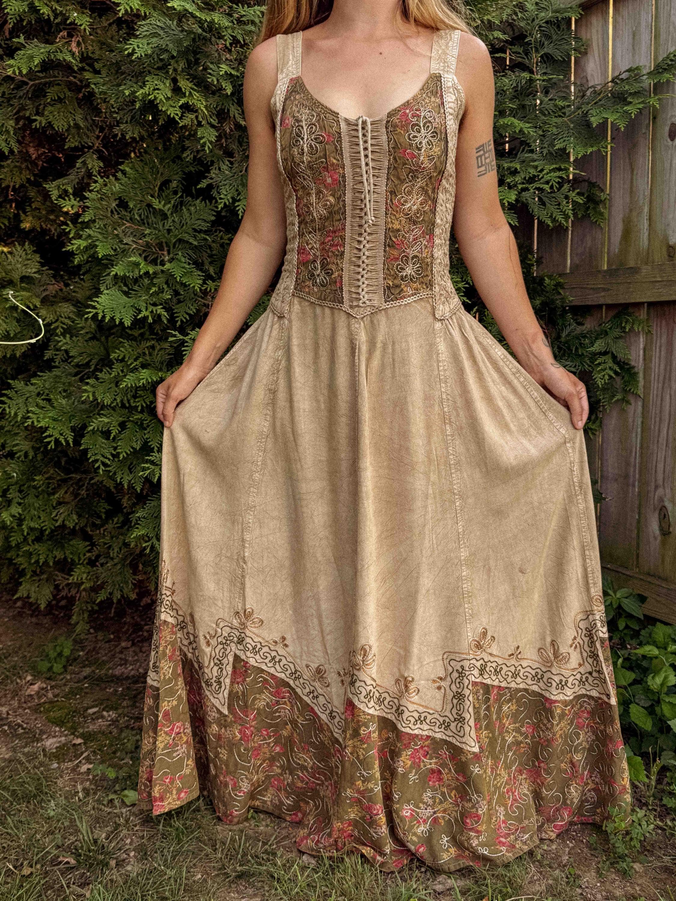 corset boho dress Waist Size:44