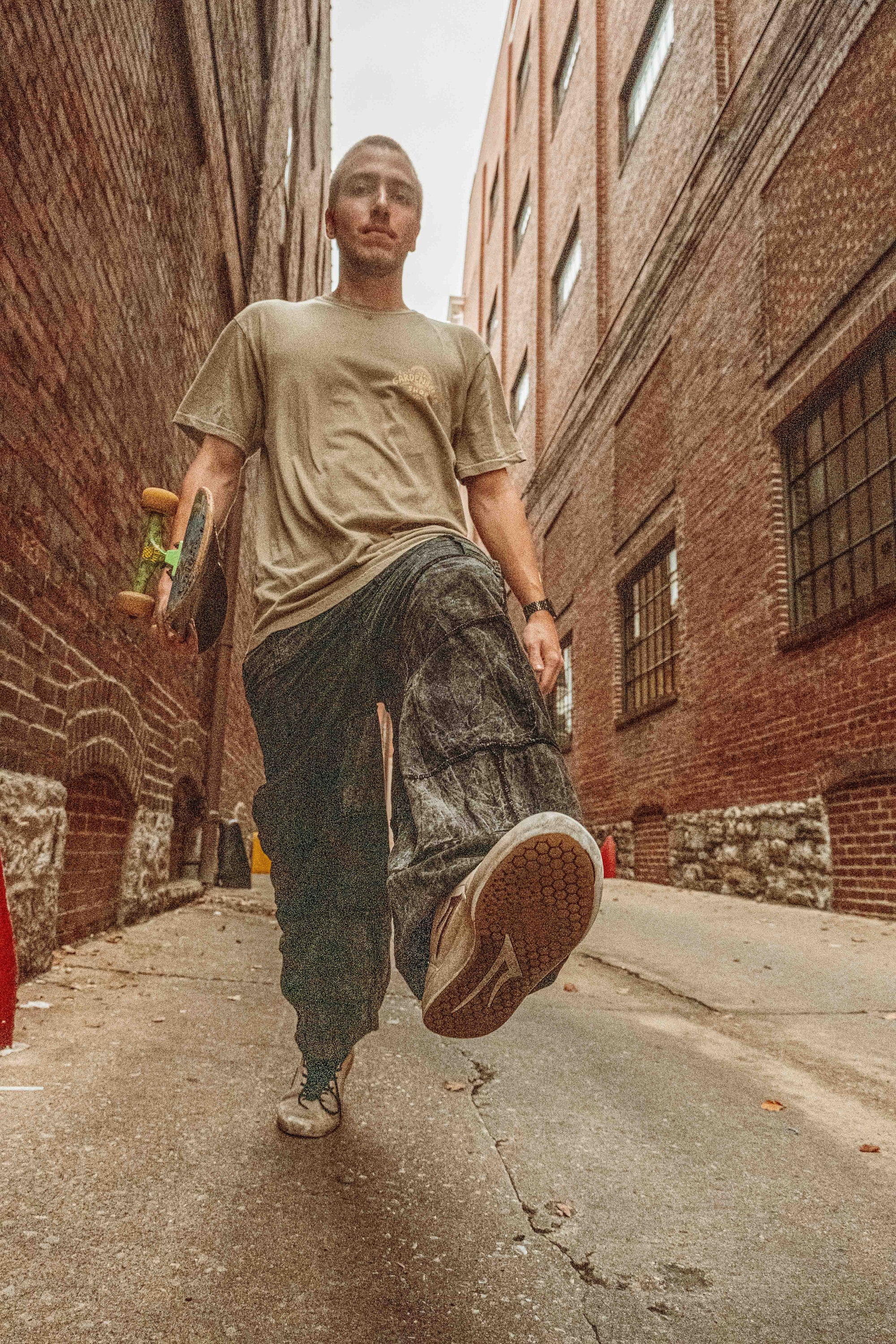 メンズ スケーター グランジ ヒッピー パッチワーク コットン ジョガー